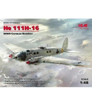 Германский бомбардировщик ІІ МВ, He 111H-16 ICM 48263